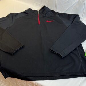 Nike Charcoal Pullover Black with Red Logo XL